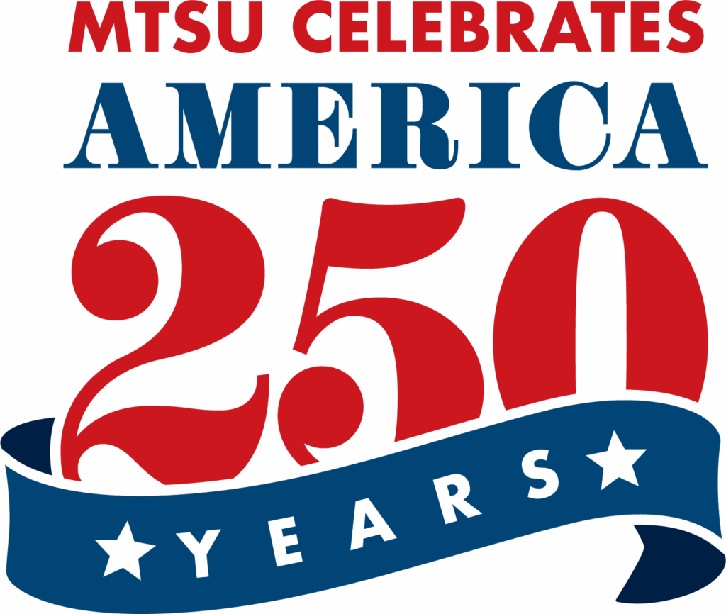 patriotic logo for MTSU to celebrate the United States 250th anniversary