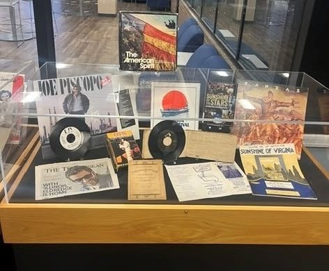 music related artifacts in a case